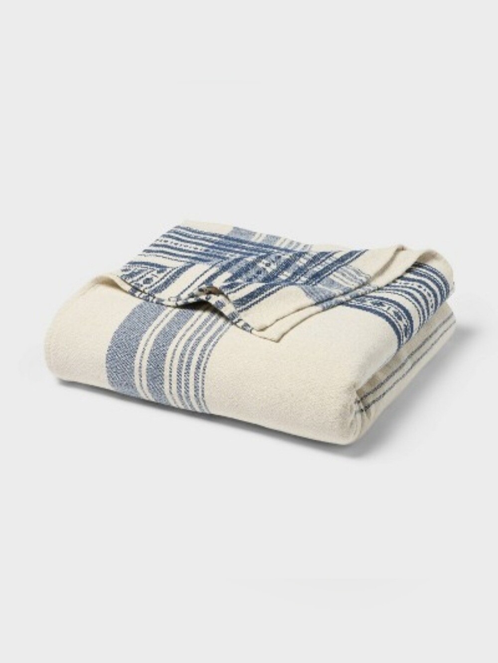 Threshold Full/Queen Yarn Dyed Plaid Cotton Blanket Ivory